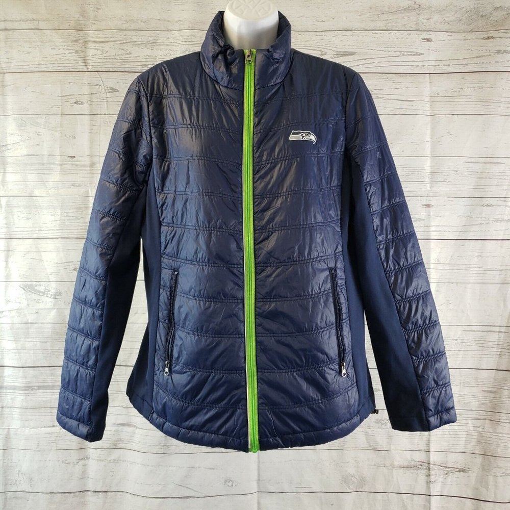 NFL Team Apparel Womens Seahawks Jacket Sz Small Blue